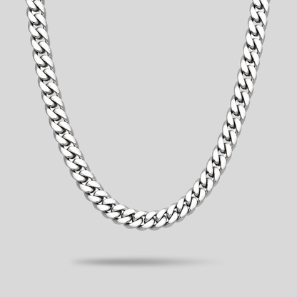 Set Brilla Argento Cuban | 8mm