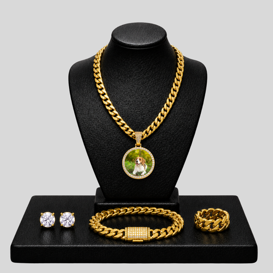 Set Brilla Oro Cuban | 8mm