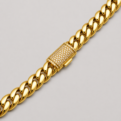 Set Brilla Oro Cuban | 8mm